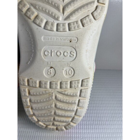 CROCS Classic Tie Dye Adult Clogs Men-8; Women-10 Casual Water Sandals Multi - Picture 6 of 6